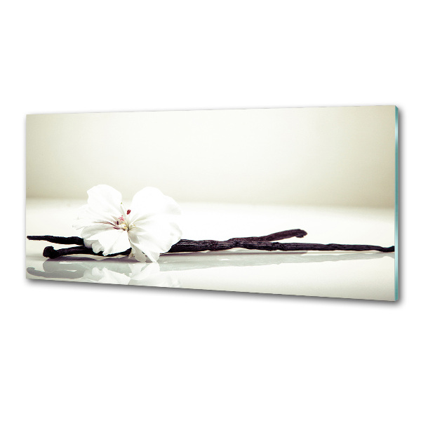 Rivestimento parete cucina con motivo baccello di vaniglia