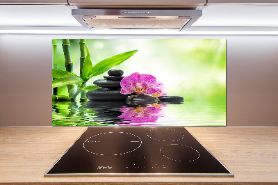 Pannello retrocucina con motivo orchidea