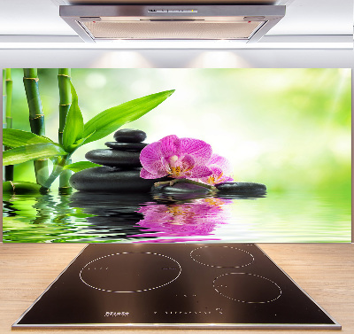 Pannello retrocucina con motivo orchidea