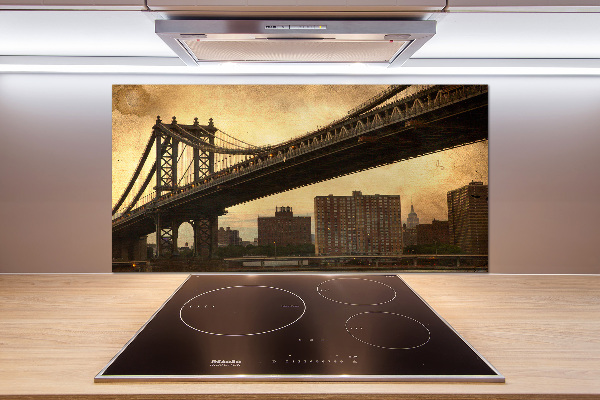 Rivestimento parete cucina con motivo ispirato a Manhattan, New York