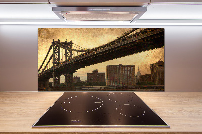 Rivestimento parete cucina con motivo ispirato a Manhattan, New York