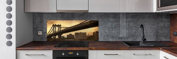 Rivestimento parete cucina con motivo ispirato a Manhattan, New York
