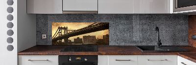 Rivestimento parete cucina con motivo ispirato a Manhattan, New York