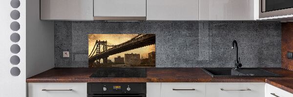 Rivestimento parete cucina con motivo ispirato a Manhattan, New York