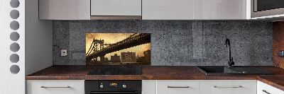 Rivestimento parete cucina con motivo ispirato a Manhattan, New York