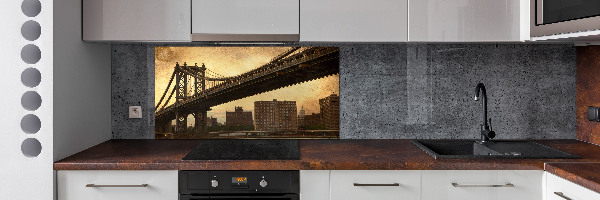 Rivestimento parete cucina con motivo ispirato a Manhattan, New York