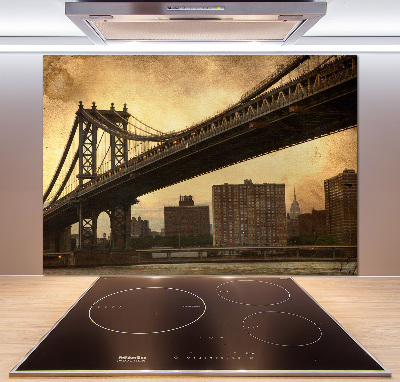 Rivestimento parete cucina con motivo ispirato a Manhattan, New York