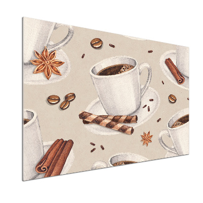 Pannello retrocucina con stampa di una tazza di caffè