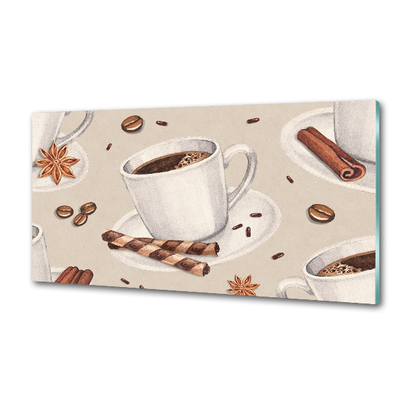 Pannello retrocucina con stampa di una tazza di caffè