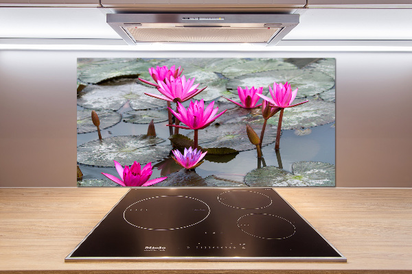 Pannello retrocucina con motivo a fiore di loto