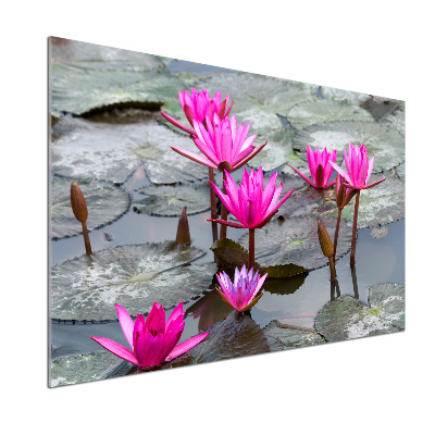 Pannello retrocucina con motivo a fiore di loto