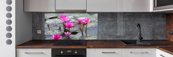 Pannello retrocucina con motivo a fiore di loto