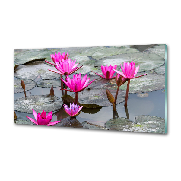 Pannello retrocucina con motivo a fiore di loto