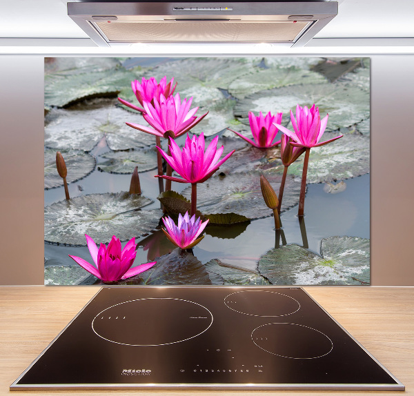 Pannello retrocucina con motivo a fiore di loto