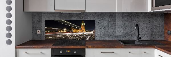 Rivestimento parete cucina con stampa del Big Ben di Londra