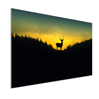 Rivestimento parete cucina con motivo a cervo