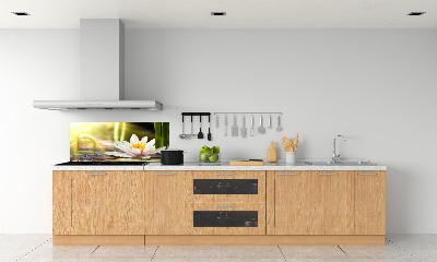 Pannello retrocucina con decorazione Ninfea