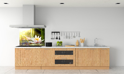 Pannello retrocucina con decorazione Ninfea