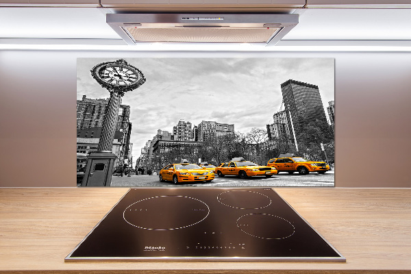 Rivestimento parete cucina con stampa «Taxi di New York»