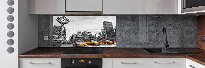 Rivestimento parete cucina con stampa «Taxi di New York»