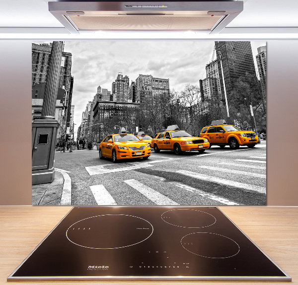 Rivestimento parete cucina con stampa «Taxi di New York»