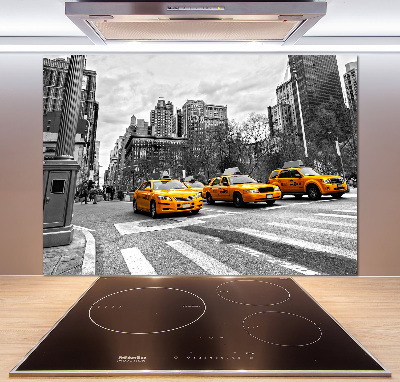 Rivestimento parete cucina con stampa «Taxi di New York»