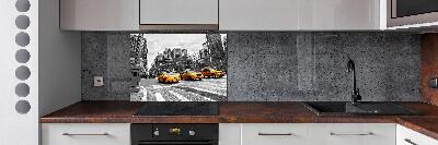 Rivestimento parete cucina con stampa «Taxi di New York»