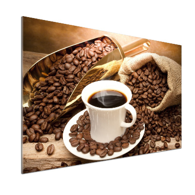 Pannello paraschizzi cucina con stampa a tema tazza di caffè