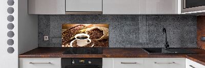 Pannello paraschizzi cucina con stampa a tema tazza di caffè