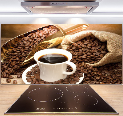 Pannello paraschizzi cucina con stampa a tema tazza di caffè
