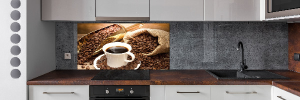 Pannello paraschizzi cucina con stampa a tema tazza di caffè