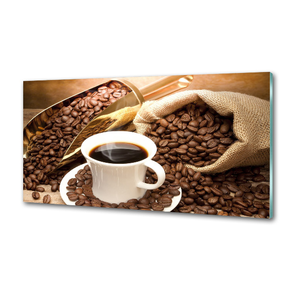 Pannello paraschizzi cucina con stampa a tema tazza di caffè