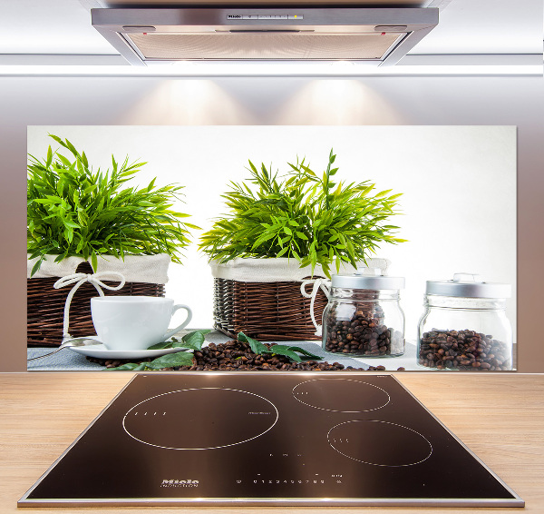 Rivestimento parete cucina con motivo a tema caffetteria