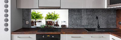 Rivestimento parete cucina con motivo a tema caffetteria