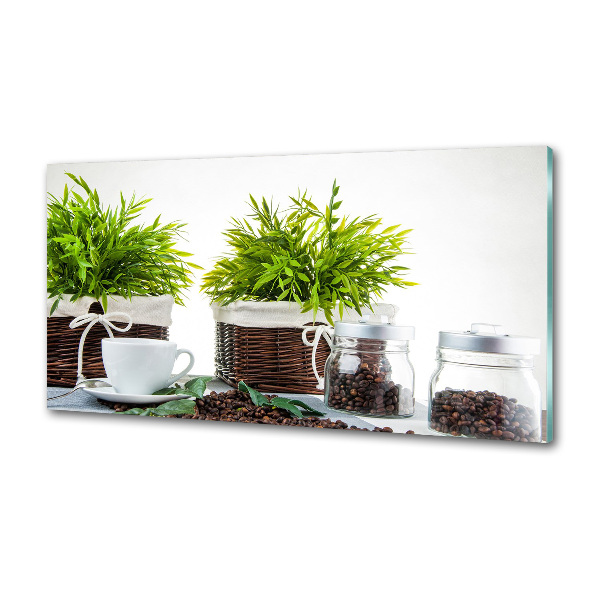 Rivestimento parete cucina con motivo a tema caffetteria