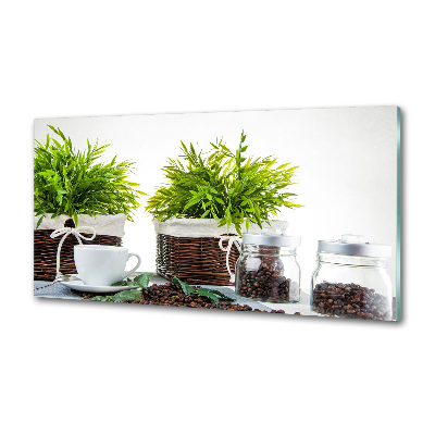 Rivestimento parete cucina con motivo a tema caffetteria