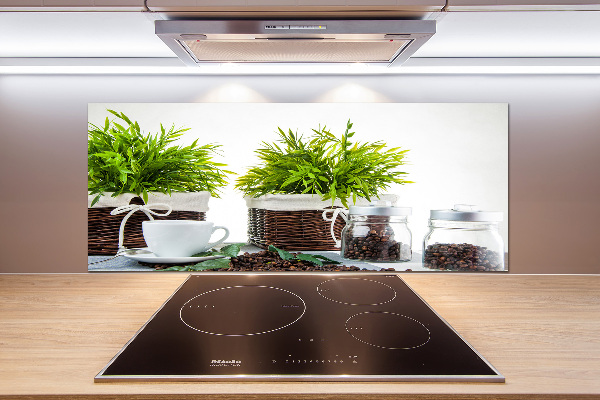 Rivestimento parete cucina con motivo a tema caffetteria