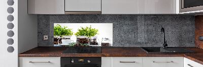 Rivestimento parete cucina con motivo a tema caffetteria