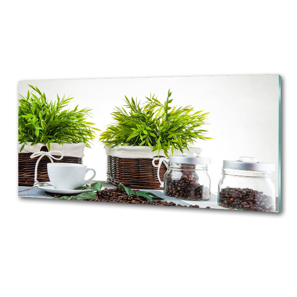 Rivestimento parete cucina con motivo a tema caffetteria