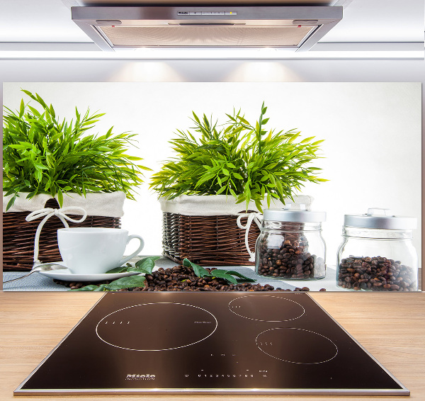 Rivestimento parete cucina con motivo a tema caffetteria