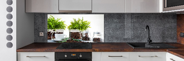 Rivestimento parete cucina con motivo a tema caffetteria