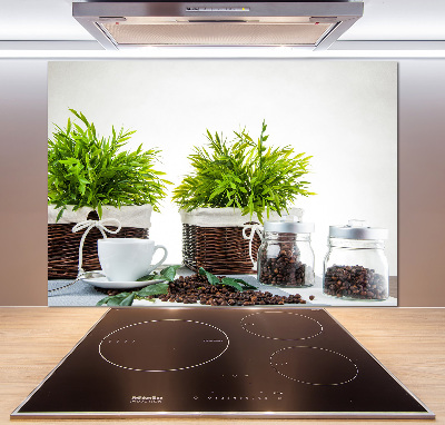 Rivestimento parete cucina con motivo a tema caffetteria