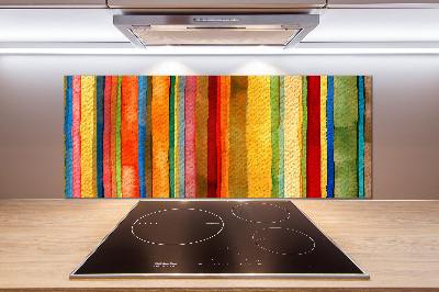 Rivestimento parete cucina con strisce colorate