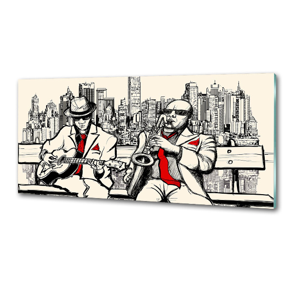 Pannello paraschizzi cucina con motivo New York Jazz