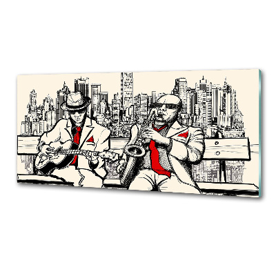 Pannello paraschizzi cucina con motivo New York Jazz