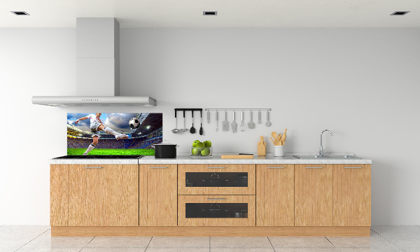 Pannello paraschizzi cucina con stampa raffigurante un calciatore allo stadio