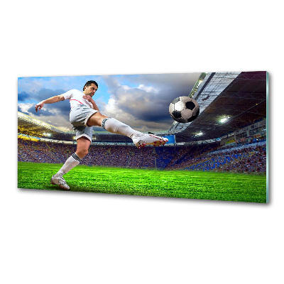Pannello paraschizzi cucina con stampa raffigurante un calciatore allo stadio