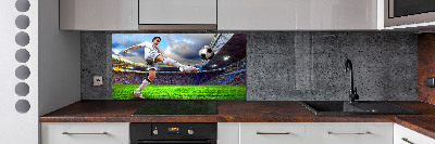 Pannello paraschizzi cucina con stampa raffigurante un calciatore allo stadio