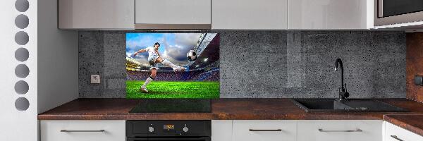 Pannello paraschizzi cucina con stampa raffigurante un calciatore allo stadio