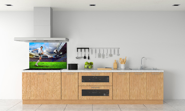 Pannello paraschizzi cucina con stampa raffigurante un calciatore allo stadio